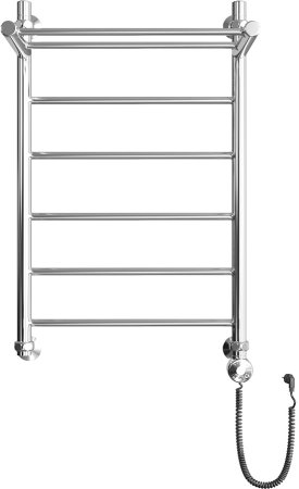 Полотенцесушитель электрический ДВИН FJ Electro лесенка с полкой 80/50, ТЭН справа, хром 