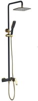 Душевая система Bronze de Luxe QUADRO LT919B, черный/золото