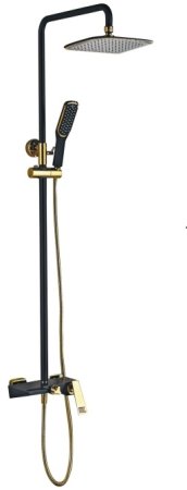 Душевая система Bronze de Luxe QUADRO LT919B, черный/золото 