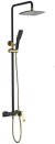 Душевая система Bronze de Luxe QUADRO LT919B, черный/золото 