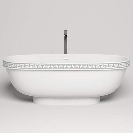 Ванна из искусственного камня Salini Greca Meander 180х80 103021M Белая матовая 