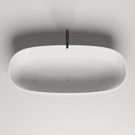 Ванна из искусственного камня Salini Greca Meander 180х80 103021M Белая матовая 