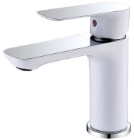 Смеситель для раковины Abber Weiss Insel AF8010W Белый-хром