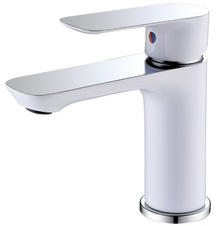 Смеситель для раковины Abber Weiss Insel AF8010W Белый-хром 