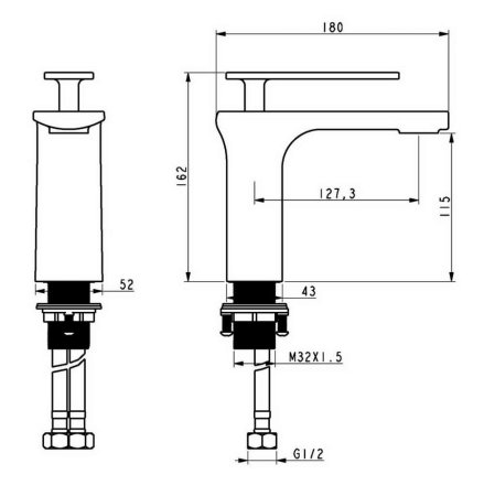 Смеситель Orans K-1086 для раковины 