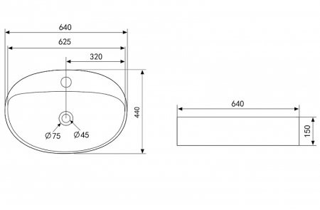Раковина Abber Bequem 64 AC2112 Белая 