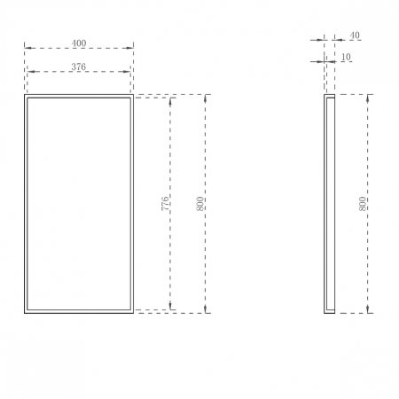 Зеркало Abber Stein 40 AS6640 Белое 