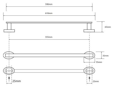 Полотенцедержатель Bemeta Oval 118404041 