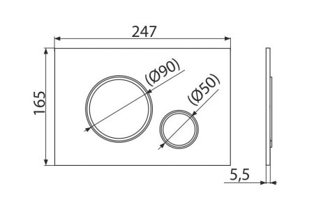 Кнопка смыва AlcaPlast THIN M771 хром 