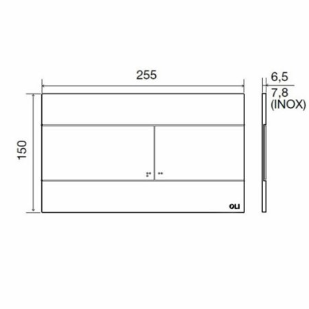 Кнопка смыва OLI SLIM INOX 57141 матовый 