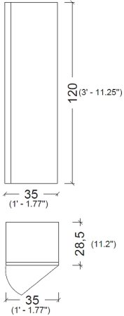 Шкаф пенал Boheme Armadi Art Vallessi 35 836-A matt подвесной Антрацит матовый 