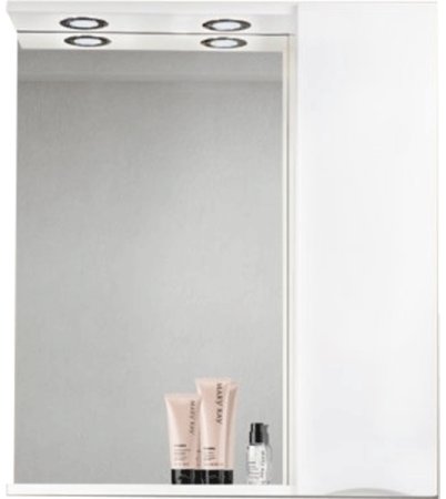 Зеркало со шкафом BelBagno MARINO-SPC-900/750-1A-BL-P-R 90 с подсветкой Bianco Lucido 