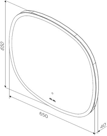 Зеркало AM.PM Func 65 M8FMOX0651WGS с подсветкой с ИК-сенсорным выключателем 
