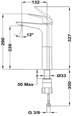 Смеситель для раковины Teka Itaca 673660210 Хром 