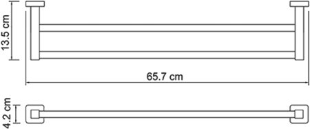 Полотенцедержатель WasserKRAFT Lippe K-6540 двойной 