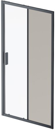Душевая дверь AM.PM Gem Solo 110 W90G-110-1-195BG профиль Черный матовый стекло тонированное-прозрачное 