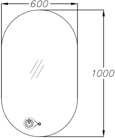 Зеркало Opadiris Ибица 60 00-00006614 с подсветкой с сенсорным выключателем 