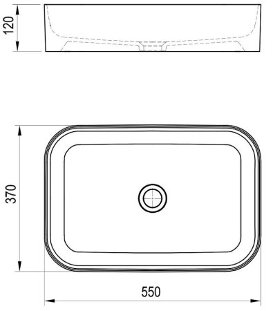 Раковина-чаша Ravak Ceramic R Slim 55 XJX01155002 Белая 