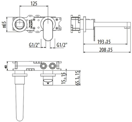 Смеситель для раковины Gattoni H2Omix7000 7003570C0 Хром 