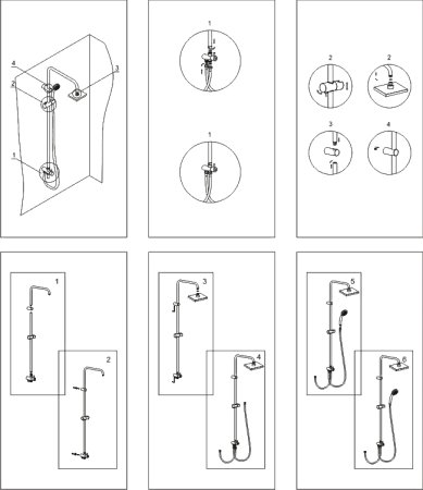 Душевая стойка WasserKRAFT A017 
