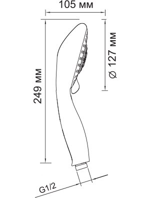 Душевая лейка WasserKRAFT A003 