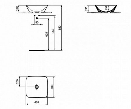 Раковина-чаша Ideal Standard Connect Air 40 E034701 Euro White 