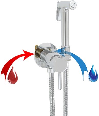 Гигиенический душ со смесителем Giulini Futuro FSH25NKO Никель матовый 