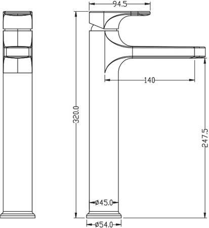 Смеситель для раковины Boheme Spectre 452-MW Белый матовый 