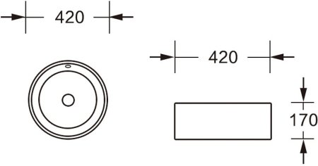 Раковина-чаша Ceruttispa 42 CR7022 9859 Белая 