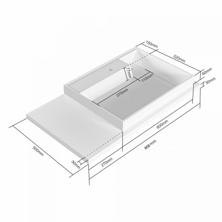 Раковина над стиральной машиной СаНта Юпитер 90 R 