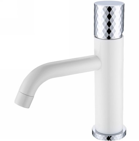 Смеситель для раковины Boheme Stick 121-WCR Белый Хром 