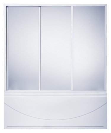 Шторка на ванну Bas Ахин, Мальта, Атланта, Нептун, Индика 3 ст., стекло 