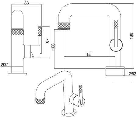 Смеситель для раковины Allen Brau Reality 5.32001-00 Хром 