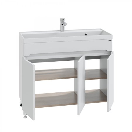 Тумба Санта Лондон 100 напольная 3 дверки с раковиной Classiс 100 