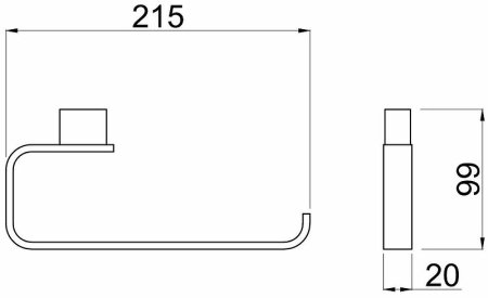 Полотенцедержатель Allen Brau Infinity 6.21010-00 Хром 
