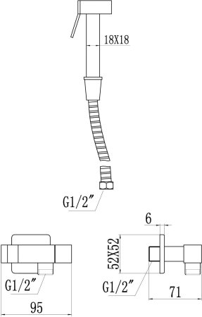 Смеситель для биде Savol (S-FXQ009Q) 