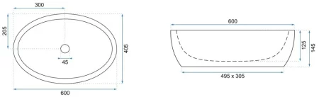 Раковина 60х40,5 см Rea Meryl REA-U5054 