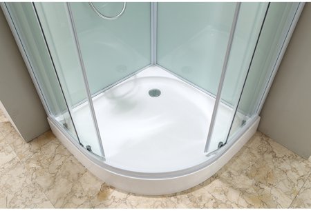 Душевая кабина Black&White Galaxy 90х90 8501900 профиль Серебристый хром задняя стенка Белая 