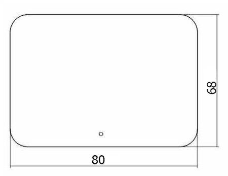 Зеркало Creto Milano 80 1-800680M с подсветкой с сенсорным выключателем 