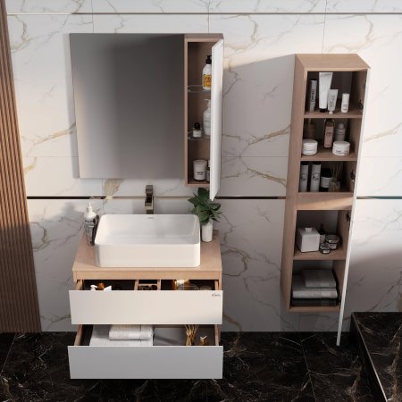 Тумба с раковиной Onika Алеста 80.13 подвесная 