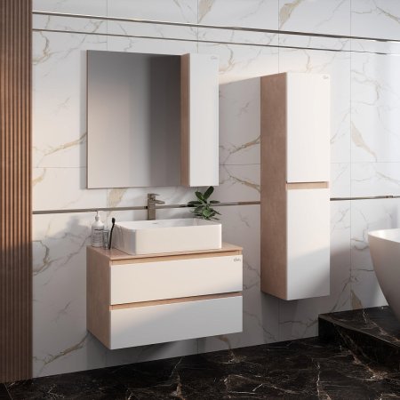 Тумба с раковиной Onika Алеста 80.13 подвесная 