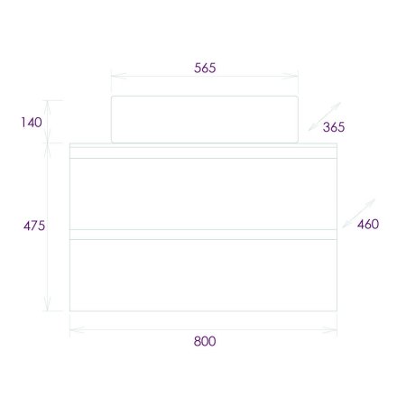 Тумба с раковиной Onika Алеста 80.13 подвесная 