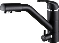 Смеситель Paulmark Hessen He213017-418 для кухонной мойки, черный металлик