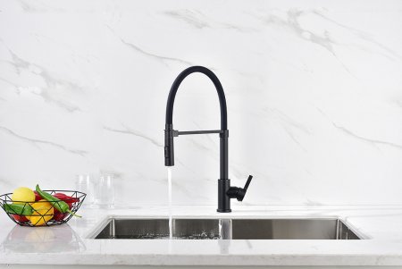 Смеситель Paulmark Halt Ha214021-401 для кухонной мойки, антрацит 