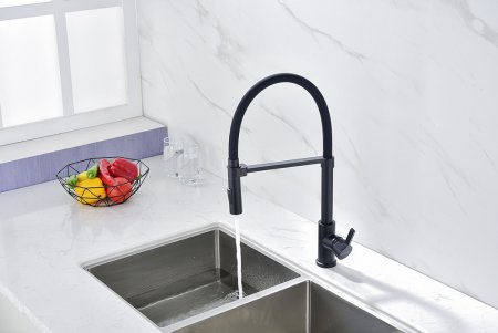 Смеситель Paulmark Halt Ha214021-401 для кухонной мойки, антрацит 