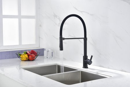 Смеситель Paulmark Halt Ha214021-401 для кухонной мойки, антрацит 