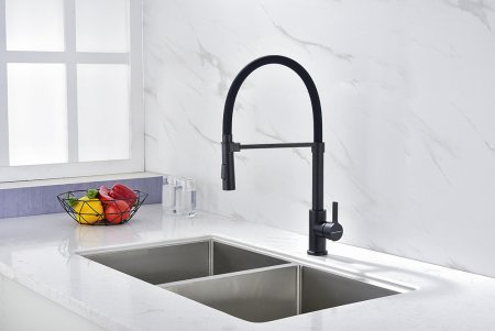 Смеситель Paulmark Halt Ha214021-401 для кухонной мойки, антрацит 