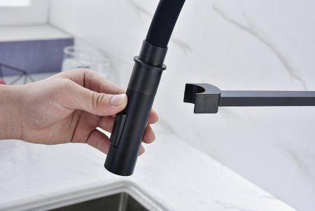 Смеситель Paulmark Halt Ha214021-401 для кухонной мойки, антрацит 