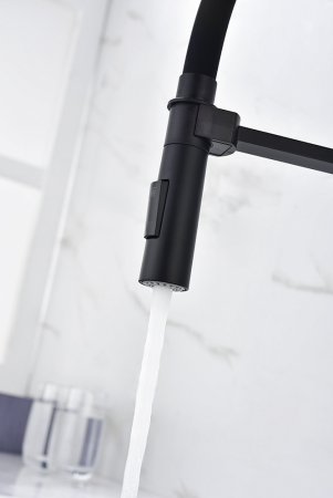 Смеситель Paulmark Halt Ha214021-401 для кухонной мойки, антрацит 