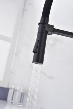 Смеситель Paulmark Halt Ha214021-401 для кухонной мойки, антрацит 